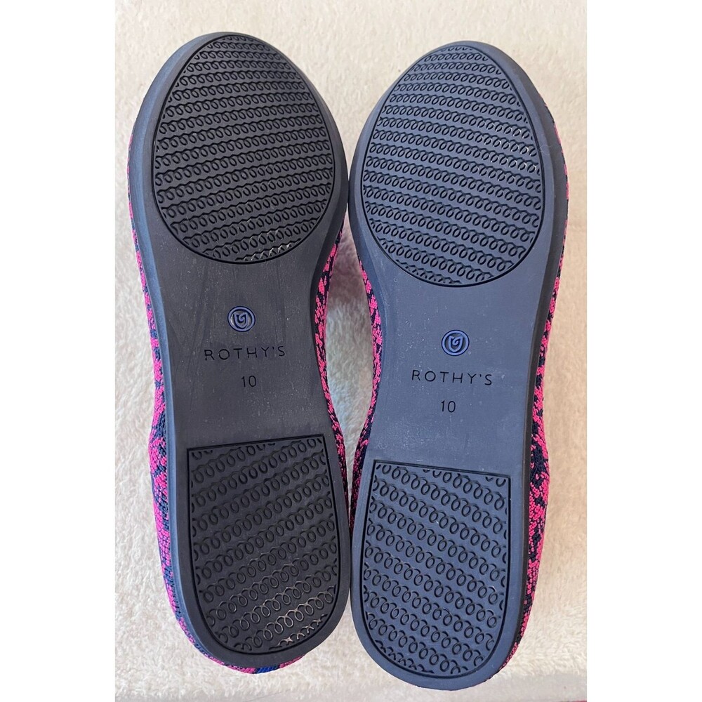 Rothy's Pink and Black Knit Loafers - Picture 8 of 11